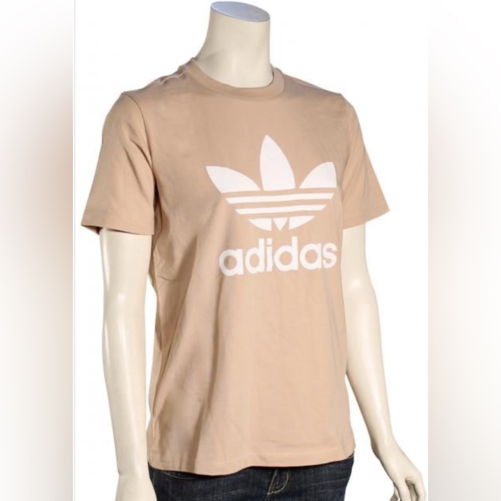 COPY - Adidas Women's Trefoil T-Shirt - Ash Pearl / White